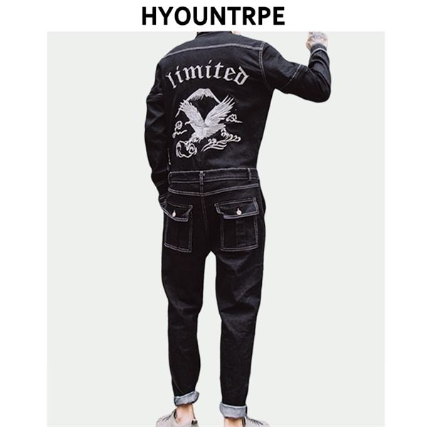 autumn embroidery denim jumpsuit mens fashion single breasted rompers long sleeve pockets overalls new one-piece suits romper 1004, Gray
autumn embroidery denim jumpsuit mens fashion single breasted rompers long sleeve pockets overalls new one-piece suits romper 1004, Gray