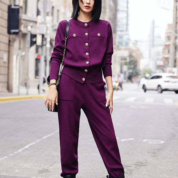 zawfl sweater 2 pieces set 2020 women chic knitted cardigan coat + high waist casual pants chic korean two piece set c1015, Black;white
zawfl sweater 2 pieces set 2020 women chic knitted cardigan coat + high waist casual pants chic korean two piece set c1015, Black;white