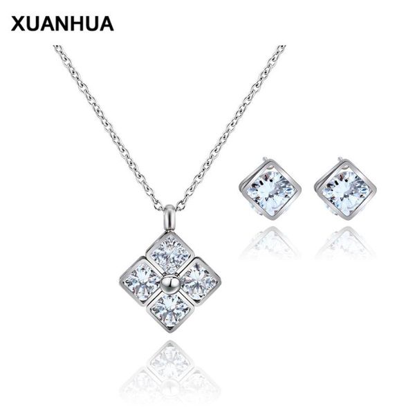 xuanhua fashion hao stone earrings titanium steel stainless steel pendant necklace jewelry suit gift, Silver
xuanhua fashion hao stone earrings titanium steel stainless steel pendant necklace jewelry suit gift, Silver