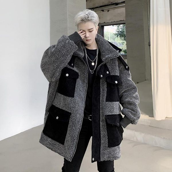 winter black corduroy multi-pocket patchwork loose cotton suit fashion menswear lamb coat1
winter black corduroy multi-pocket patchwork loose cotton suit fashion menswear lamb coat1