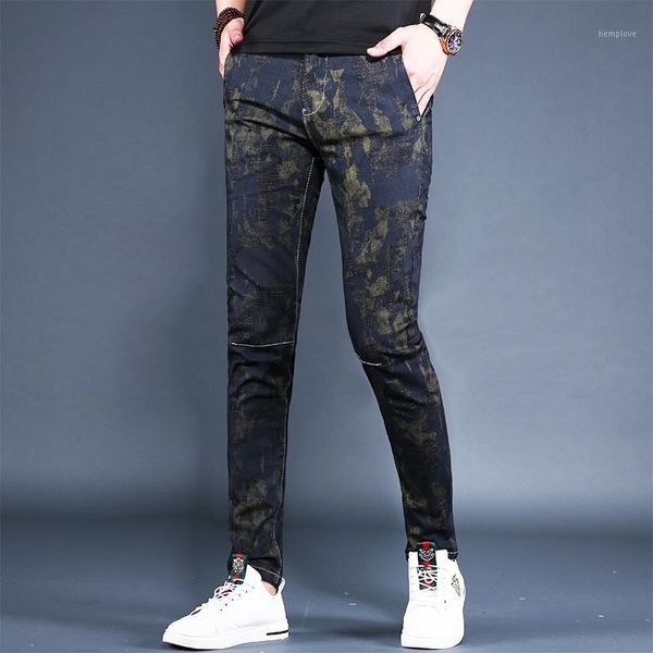 style men stretch korean camouflage jeans 2020 summer drawstring jean fashion slim fit pencil pants streetwear denim trousers1, Blue
style men stretch korean camouflage jeans 2020 summer drawstring jean fashion slim fit pencil pants streetwear denim trousers1, Blue
