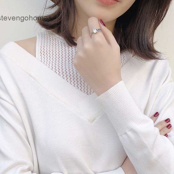 twist s925 silver knitting new personalized punk women's asymmetric ring 
twist s925 silver knitting new personalized punk women's asymmetric ring