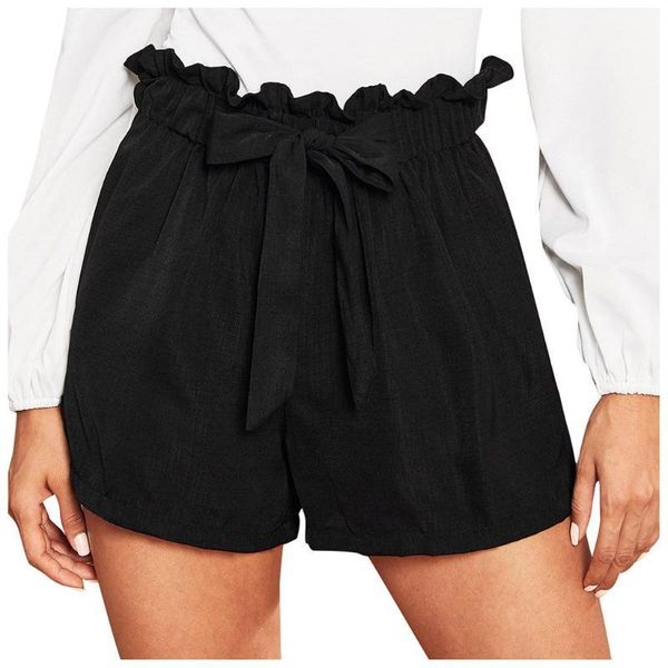 women's shorts summer ruffle lacing high waist women beach loose elegant casual fashion short ladies solid women1, White;black
women's shorts summer ruffle lacing high waist women beach loose elegant casual fashion short ladies solid women1, White;black
