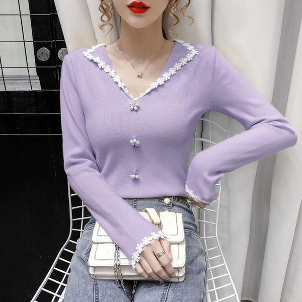 studded pearl knitted sweater women long sleeve v neck slim pullover korean clothing basic tees knitwear jumpers pull femme, White;black
studded pearl knitted sweater women long sleeve v neck slim pullover korean clothing basic tees knitwear jumpers pull femme, White;black