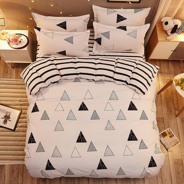 white black geometric bedding set brief style 3/4pcs bedspread bed linen euro home textiles flower printing bedclothes
white black geometric bedding set brief style 3/4pcs bedspread bed linen euro home textiles flower printing bedclothes