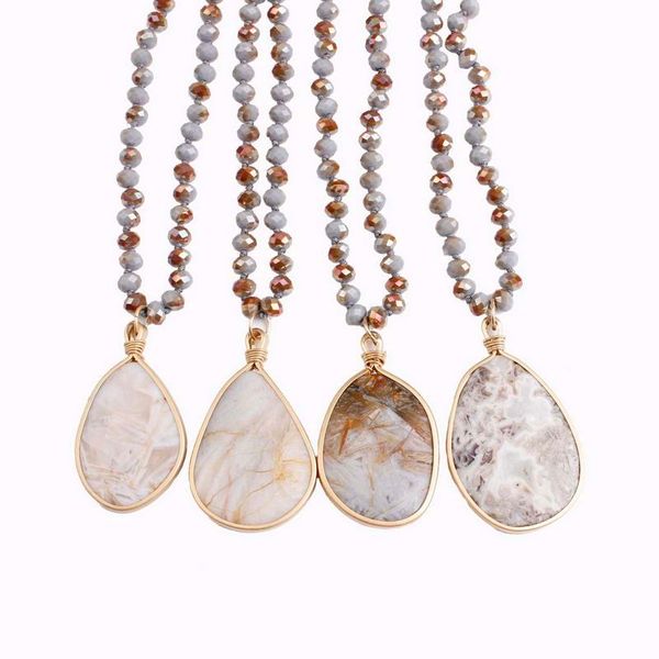 zwpon irregularity oval stone pendant necklace 2020 fashion faceted glass beads chain long necklace jewelry wholesale, Silver
zwpon irregularity oval stone pendant necklace 2020 fashion faceted glass beads chain long necklace jewelry wholesale, Silver