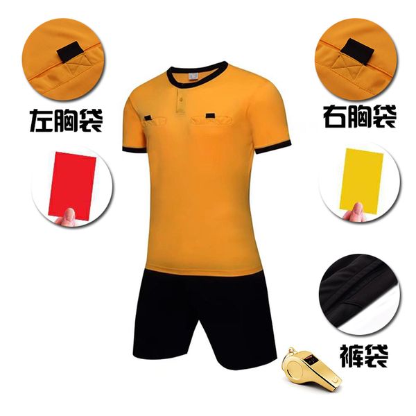 men soccer jersey short sleeve soccer shirts football uniforms shirt+shorts --referee-3, Black;yellow
men soccer jersey short sleeve soccer shirts football uniforms shirt+shorts --referee-3, Black;yellow