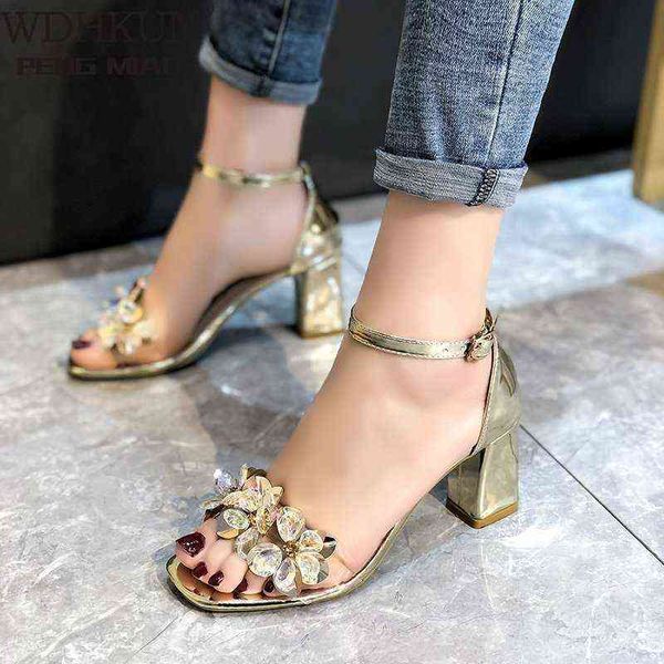 crystal sandals with low heels women sandals 2021 summer shoes women open toe crystal chunky sandals heels women gold sliver y220211, Black
crystal sandals with low heels women sandals 2021 summer shoes women open toe crystal chunky sandals heels women gold sliver y220211, Black