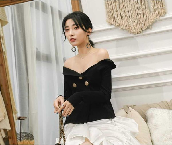 women's suits & blazers off-the-shoulder waist v-neck casual streetwear blazer female sets office ladies 2021 lady1, White;black
women's suits & blazers off-the-shoulder waist v-neck casual streetwear blazer female sets office ladies 2021 lady1, White;black