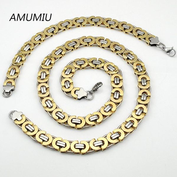 amumiu stainless steel men jewelry set fashion egypt byzantine bracelet necklace sets 11mm width jewellery hztz051, Silver
amumiu stainless steel men jewelry set fashion egypt byzantine bracelet necklace sets 11mm width jewellery hztz051, Silver