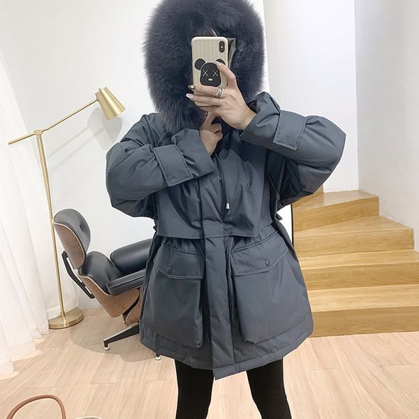 2021 new natural skin from white coat to winter jacket thick with hood down parkes of women's snow hzxk, Black
2021 new natural skin from white coat to winter jacket thick with hood down parkes of women's snow hzxk, Black
