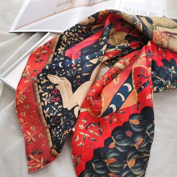 red black silk scarf autumn winter new female square scarves hijabs fashion brand twill pure silk scarves shawls headband y201007, Blue;gray
red black silk scarf autumn winter new female square scarves hijabs fashion brand twill pure silk scarves shawls headband y201007, Blue;gray