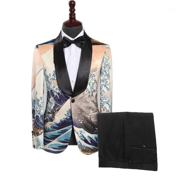 2020 new men slim fit suits blazer 3d print wave pattern design prom suits for men singer costume homme casual suit jacket coat1, White;black
2020 new men slim fit suits blazer 3d print wave pattern design prom suits for men singer costume homme casual suit jacket coat1, White;black