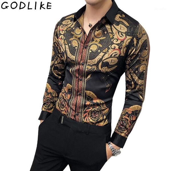 luxury gold black shirt men 2019 mens slim fit long sleeve casual social male club prom totem print shirts large size 3xl 4xl1, White;black
luxury gold black shirt men 2019 mens slim fit long sleeve casual social male club prom totem print shirts large size 3xl 4xl1, White;black