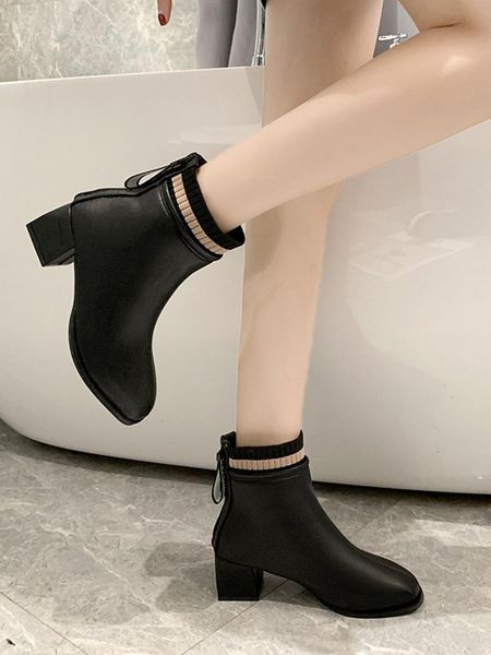net red thick-heeled martin boots 2020 autumn and winter new plus velvet square toe short boots winter all-match women's shoes, Black
net red thick-heeled martin boots 2020 autumn and winter new plus velvet square toe short boots winter all-match women's shoes, Black
