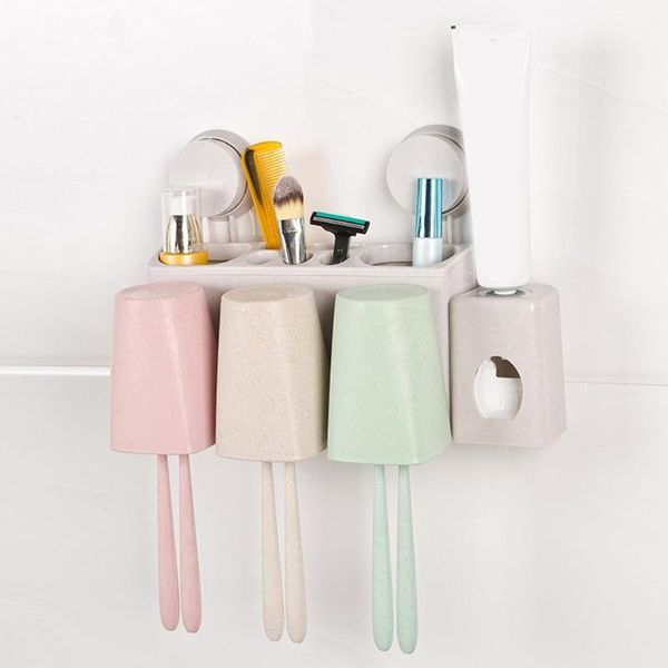 bathroom storage & organization wheat straw sucker wall mount tooth brush holder wash suit with 3 cups toothpaste squeezer accessories1
bathroom storage & organization wheat straw sucker wall mount tooth brush holder wash suit with 3 cups toothpaste squeezer accessories1
