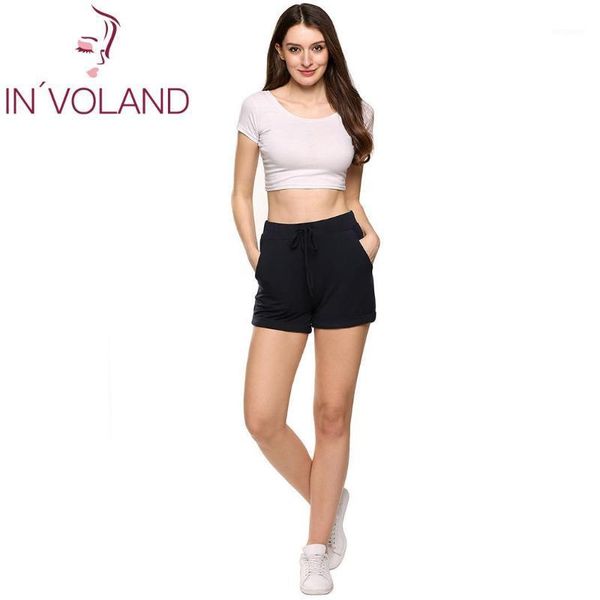 women fashion summer short pants mid-waisted elastic roll hem solid casual adjustable bandage sports shorts with pockets1, White;black
women fashion summer short pants mid-waisted elastic roll hem solid casual adjustable bandage sports shorts with pockets1, White;black