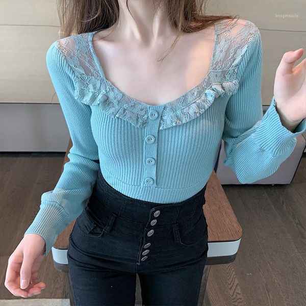 autumn women sweater lace collar long sleeve pullovers fashion streetwear knitted elegant ladies buttons lace sweaters1, White;black
autumn women sweater lace collar long sleeve pullovers fashion streetwear knitted elegant ladies buttons lace sweaters1, White;black