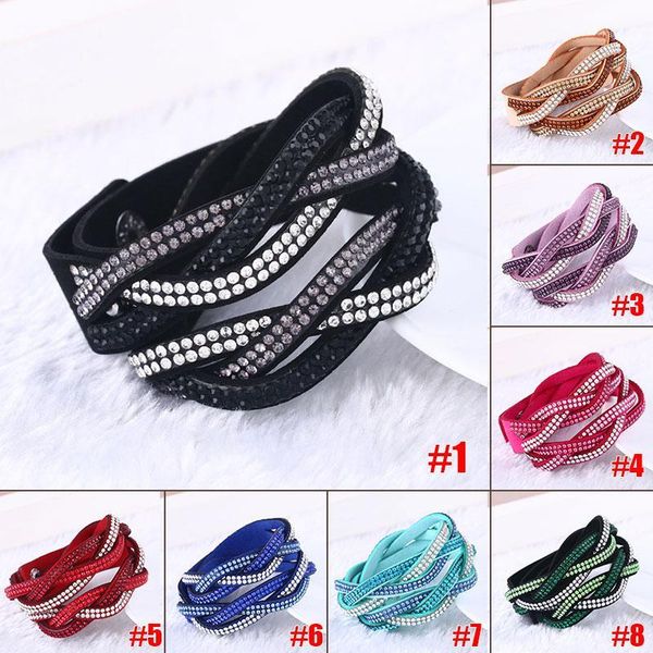 charm bracelets pu leather multicolor wrap bracelet crystal multilayer bangles for women holiday wedding1, Golden;silver
charm bracelets pu leather multicolor wrap bracelet crystal multilayer bangles for women holiday wedding1, Golden;silver