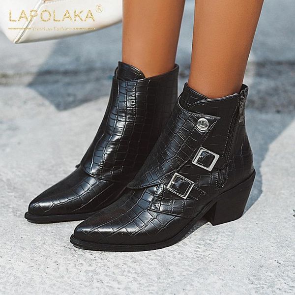 lapolaka 2020 new fashion concise fashion shoes women boots female plus size 48 pointed toe zipper thick heels ankle boots, Black
lapolaka 2020 new fashion concise fashion shoes women boots female plus size 48 pointed toe zipper thick heels ankle boots, Black