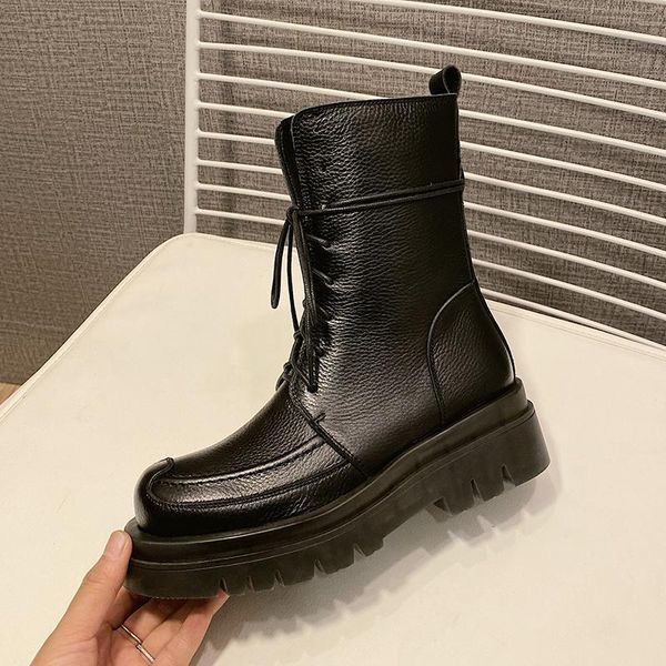 genuine leather thick high heels women boots classic design female ankle boots leather platform warm party casual shoes woman, Black
genuine leather thick high heels women boots classic design female ankle boots leather platform warm party casual shoes woman, Black