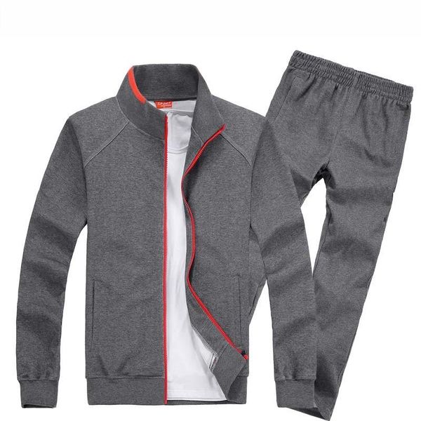 2020 spring autumn men sporting suit set jacket+pant sweatsuit 2 piece set sportswear tracksuit male clothing 8xl, Gray
2020 spring autumn men sporting suit set jacket+pant sweatsuit 2 piece set sportswear tracksuit male clothing 8xl, Gray