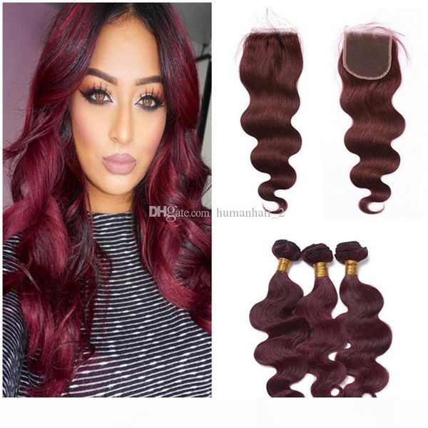 peruvian body wave human hair weaves with lace closure 99j wine red 4*4 lace closure with body wave human hair bundles, Black;brown
peruvian body wave human hair weaves with lace closure 99j wine red 4*4 lace closure with body wave human hair bundles, Black;brown