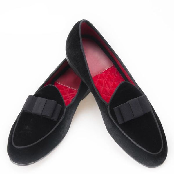 dress shoes handmade men velvet with short tongue and bowtie party wedding banquet loafers, Black
dress shoes handmade men velvet with short tongue and bowtie party wedding banquet loafers, Black