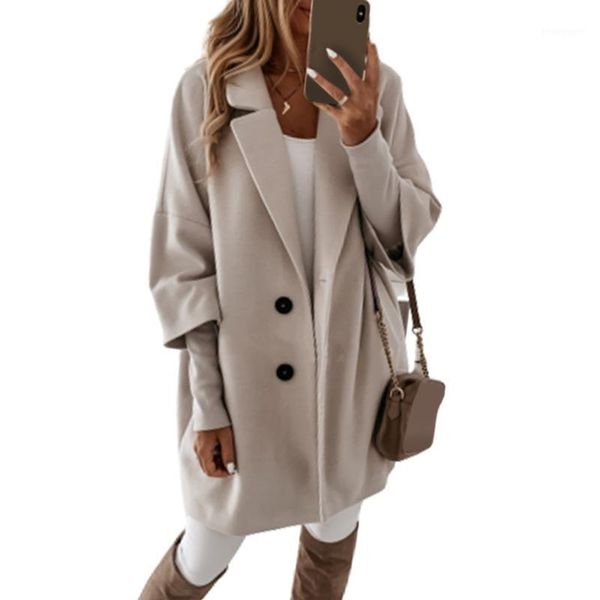 women's wool & blends womens winter coat 2021 turn down collar button long overcoat female pocket warm cardigan jackets women coats1, Black
women's wool & blends womens winter coat 2021 turn down collar button long overcoat female pocket warm cardigan jackets women coats1, Black