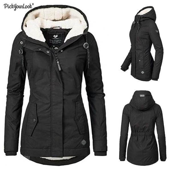 women parkas winter casual coats hooded thick cotton warm female jacket fashion mid long wadded coat outwear plus size d30 y201012, Black
women parkas winter casual coats hooded thick cotton warm female jacket fashion mid long wadded coat outwear plus size d30 y201012, Black