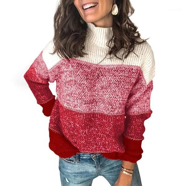 women turtleneck sweater casual long sleeve color block loose large size chunky knitted pullover contrast color sweater1, White;black
women turtleneck sweater casual long sleeve color block loose large size chunky knitted pullover contrast color sweater1, White;black