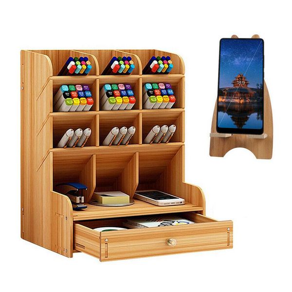 деревянный стол организатор, многофункциональный diy pen holder box, настольный стационарный, home office supply, desktop storage rack (cher
деревянный стол организатор, многофункциональный diy pen holder box, настольный стационарный, home office supply, desktop storage rack (cher