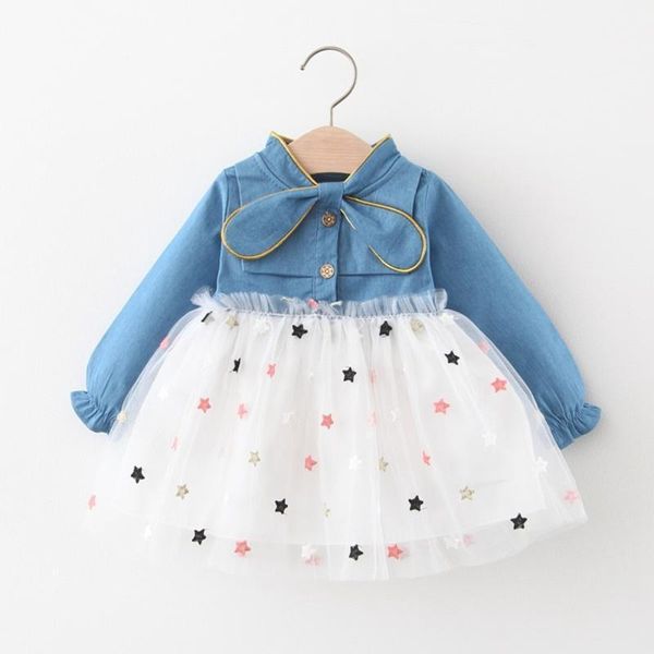 girl's dresses girls princess dress 2021 autumn children kids baby infants bowtie jeans star mesh patchwork long sleeve party s109931, Red;yellow
girl's dresses girls princess dress 2021 autumn children kids baby infants bowtie jeans star mesh patchwork long sleeve party s109931, Red;yellow