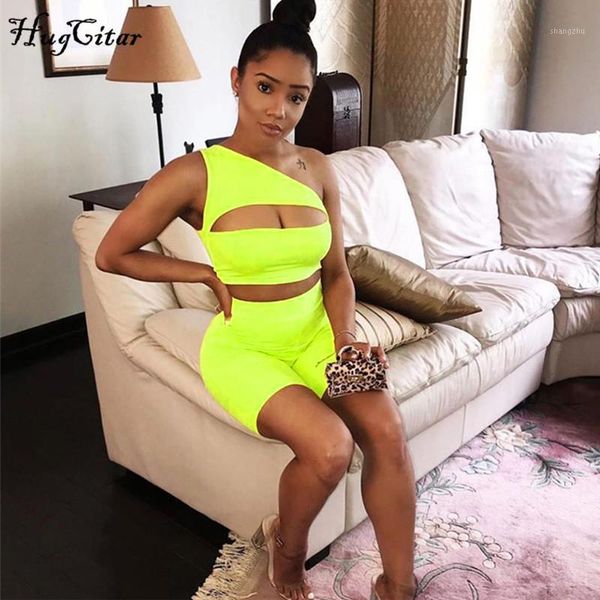 hugcitar one-shoulder hollow out crop shorts 2 two piece set 2020 summer women fashion neon green solid sets1, White
hugcitar one-shoulder hollow out crop shorts 2 two piece set 2020 summer women fashion neon green solid sets1, White