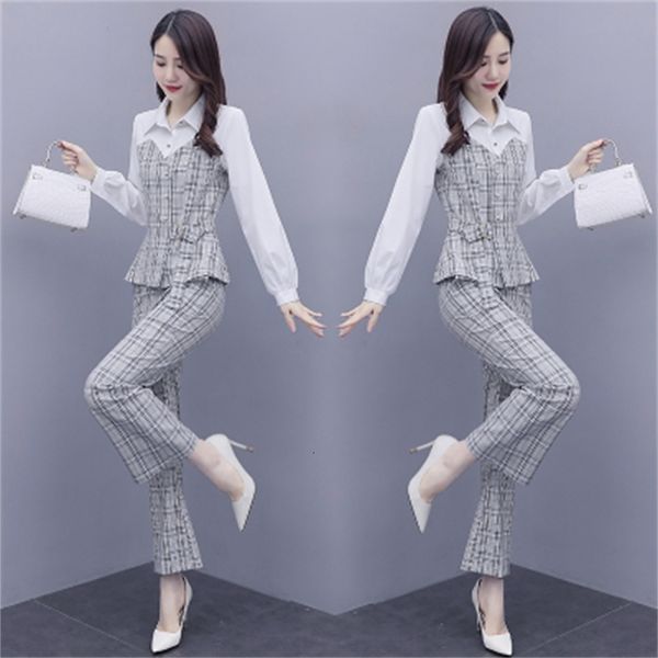 deusa de two parts and pants chess office pedal women splicing terno female deux sets ci3o, White
deusa de two parts and pants chess office pedal women splicing terno female deux sets ci3o, White