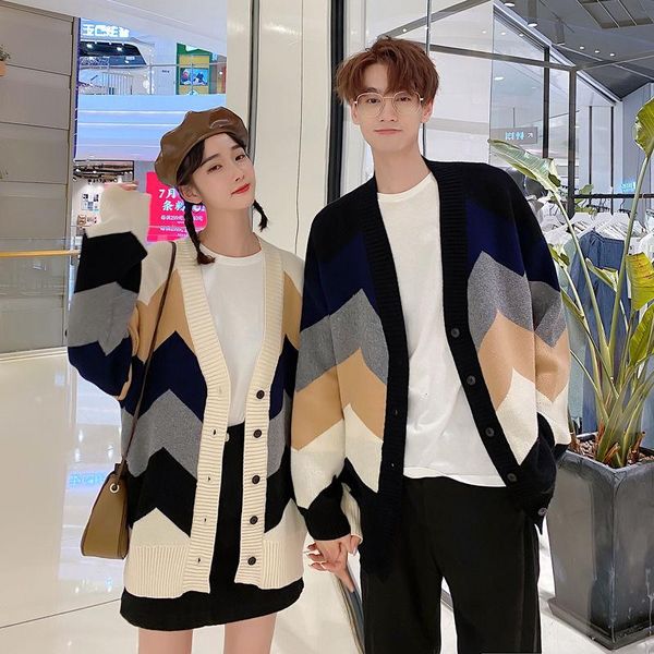 winter cardigan men's warm fashion hit color casual v-neck knitted sweater men streetwear loose couple cardigan sweater clothes, White;black
winter cardigan men's warm fashion hit color casual v-neck knitted sweater men streetwear loose couple cardigan sweater clothes, White;black