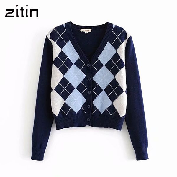 vintage stylish geometric rhombic cardigan sweater women fashion autumn warm long sleeve outerwear chic england style 201111, White;black
vintage stylish geometric rhombic cardigan sweater women fashion autumn warm long sleeve outerwear chic england style 201111, White;black