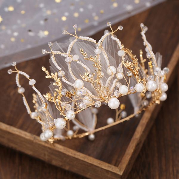 sfairy korean bridal headdress mori hair super princess round crown wedding dress accessories s, Silver
sfairy korean bridal headdress mori hair super princess round crown wedding dress accessories s, Silver