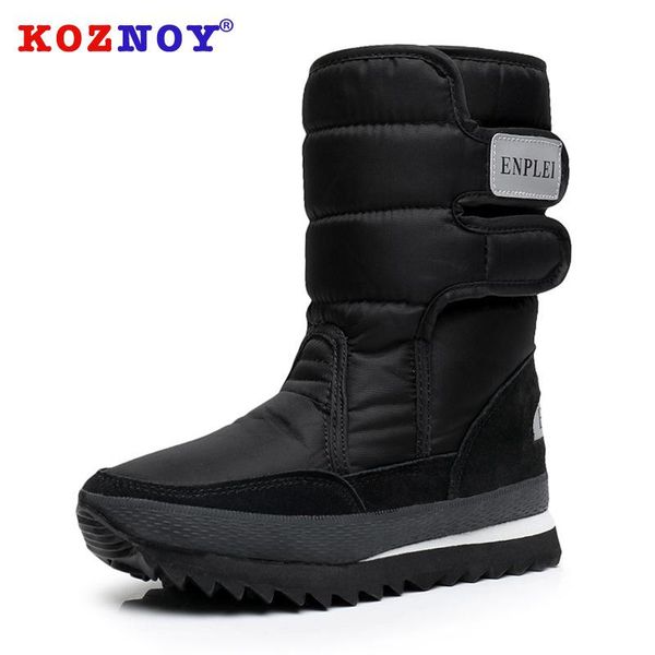koznoy autumn winter velvet snow women boots dropshipping waterproof warm cotton shoes round toe causal thickened medium boots, Black
koznoy autumn winter velvet snow women boots dropshipping waterproof warm cotton shoes round toe causal thickened medium boots, Black