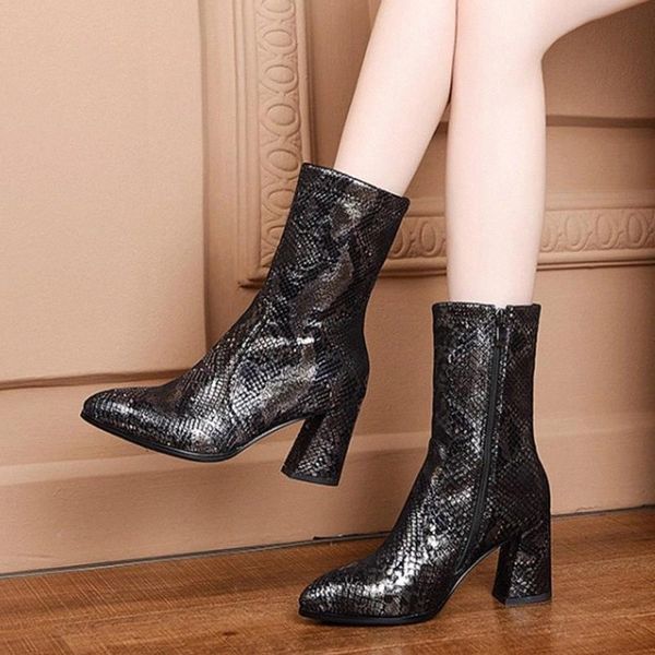 rimocy snakeskin pattern square high heels boots women fashion pointed toe party mid calf boots woman big size winter shoes #un6k, Black
rimocy snakeskin pattern square high heels boots women fashion pointed toe party mid calf boots woman big size winter shoes #un6k, Black