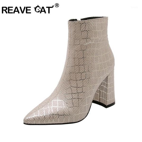 boots reave cat womens winter fur shoes block high heel ankle stone print pointed toe party booties office lady footwear size 91, Black
boots reave cat womens winter fur shoes block high heel ankle stone print pointed toe party booties office lady footwear size 91, Black