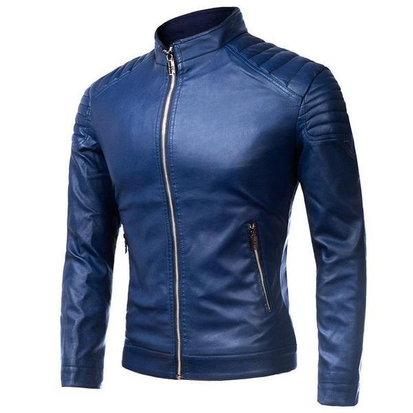 pu casual leather jacket men spring autumn coat motorcycle biker slim fit outwear male black blue clothing plus size m-4xl,za321
pu casual leather jacket men spring autumn coat motorcycle biker slim fit outwear male black blue clothing plus size m-4xl,za321