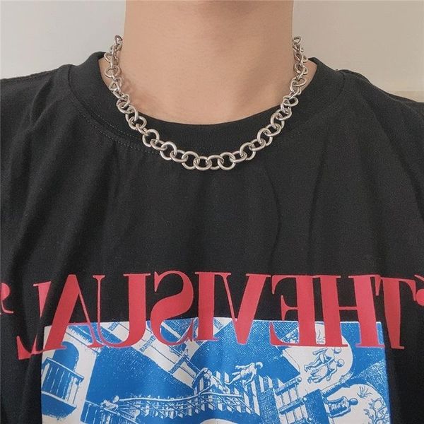 chains fashion round interlocking titanium steel stainless necklace men and women all-match chain, Silver
chains fashion round interlocking titanium steel stainless necklace men and women all-match chain, Silver