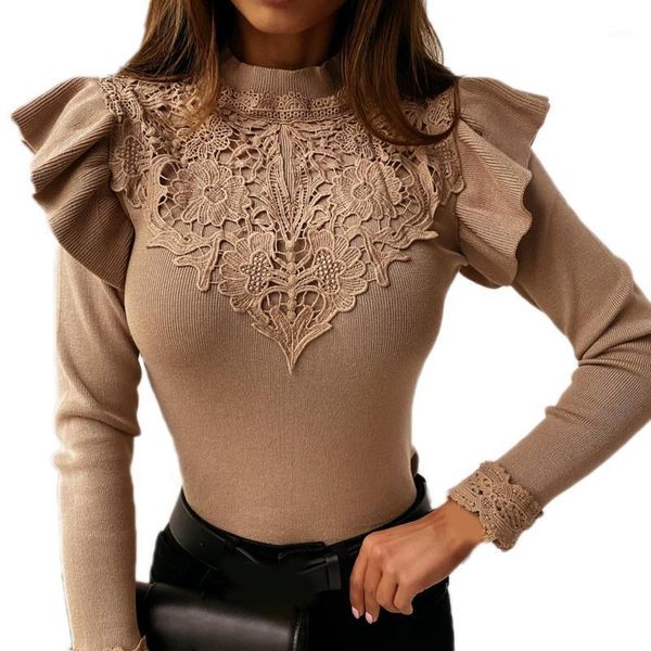 plus size blouse women fashion autumn long sleeve ruffle lace patchwork blouse slim bottom women shirts1, White
plus size blouse women fashion autumn long sleeve ruffle lace patchwork blouse slim bottom women shirts1, White