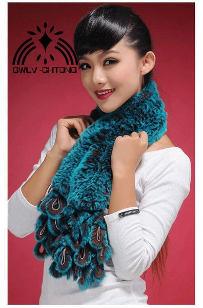 real natural genuine knitted rex fur scarf women fashion warm winter peacock tassel scarves, Blue;gray
real natural genuine knitted rex fur scarf women fashion warm winter peacock tassel scarves, Blue;gray