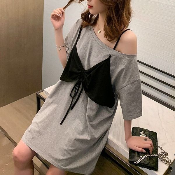 fake fake two piece forest clothes two piece forest women's dress 2020 summer new fashion temperament large women's fat mm summer, Black;gray
fake fake two piece forest clothes two piece forest women's dress 2020 summer new fashion temperament large women's fat mm summer, Black;gray