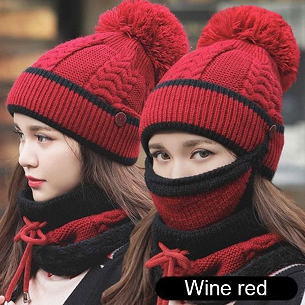 3 in 1 winter beanie scarf mask set warm cap hat soft knit for women outdoor h9 201021, Blue;gray
3 in 1 winter beanie scarf mask set warm cap hat soft knit for women outdoor h9 201021, Blue;gray