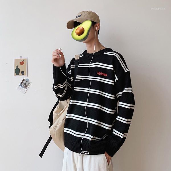 men's sweaters 2021 striped men korean trend autumn students lazy inthe port wind small fresh loose long sleeve male sweater1, White;black
men's sweaters 2021 striped men korean trend autumn students lazy inthe port wind small fresh loose long sleeve male sweater1, White;black