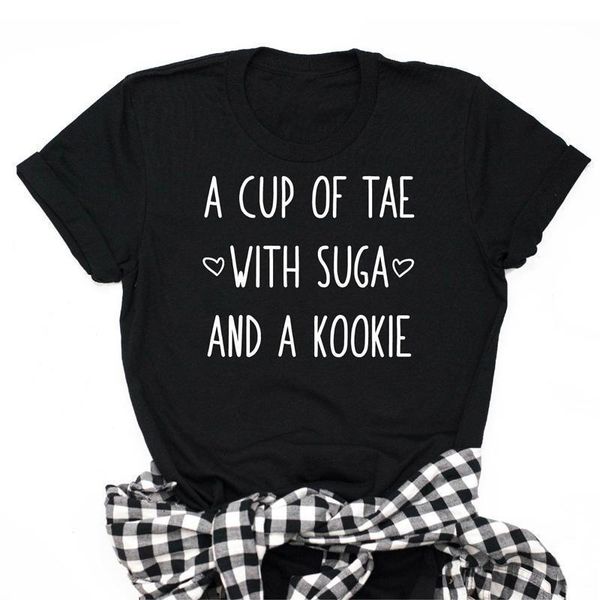 women casual a cup of tea with sugar and a cookie tshirts summer fashion tumblr graphic clothing, White
women casual a cup of tea with sugar and a cookie tshirts summer fashion tumblr graphic clothing, White