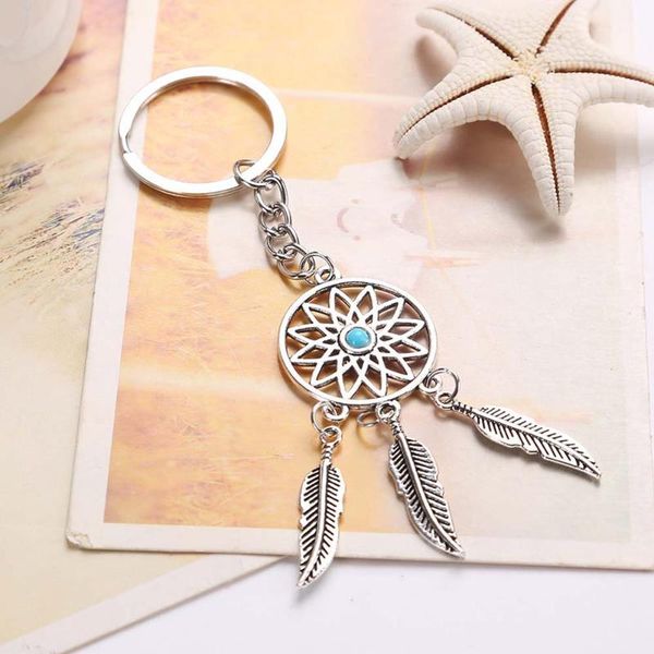 women boho keychain alloy feather tassels dreamcatcher keyring car handbag pendants lxh, Silver
women boho keychain alloy feather tassels dreamcatcher keyring car handbag pendants lxh, Silver